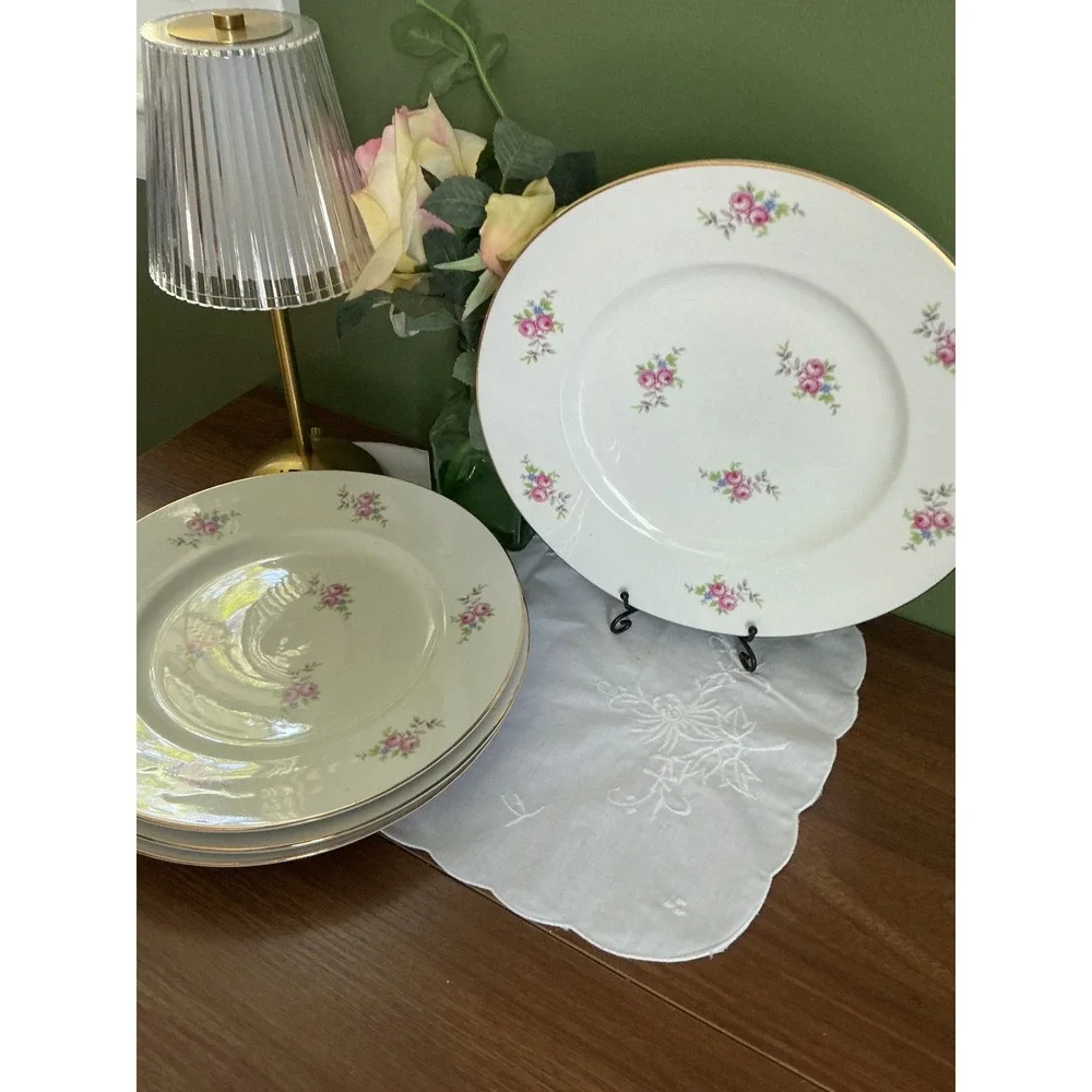 Vintage Graf von Henneberg HEP29 Dinner Plates Set of 4 | German Porcelain China